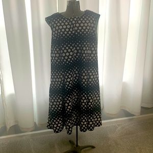Sandra Darren dress, black with white polka dots